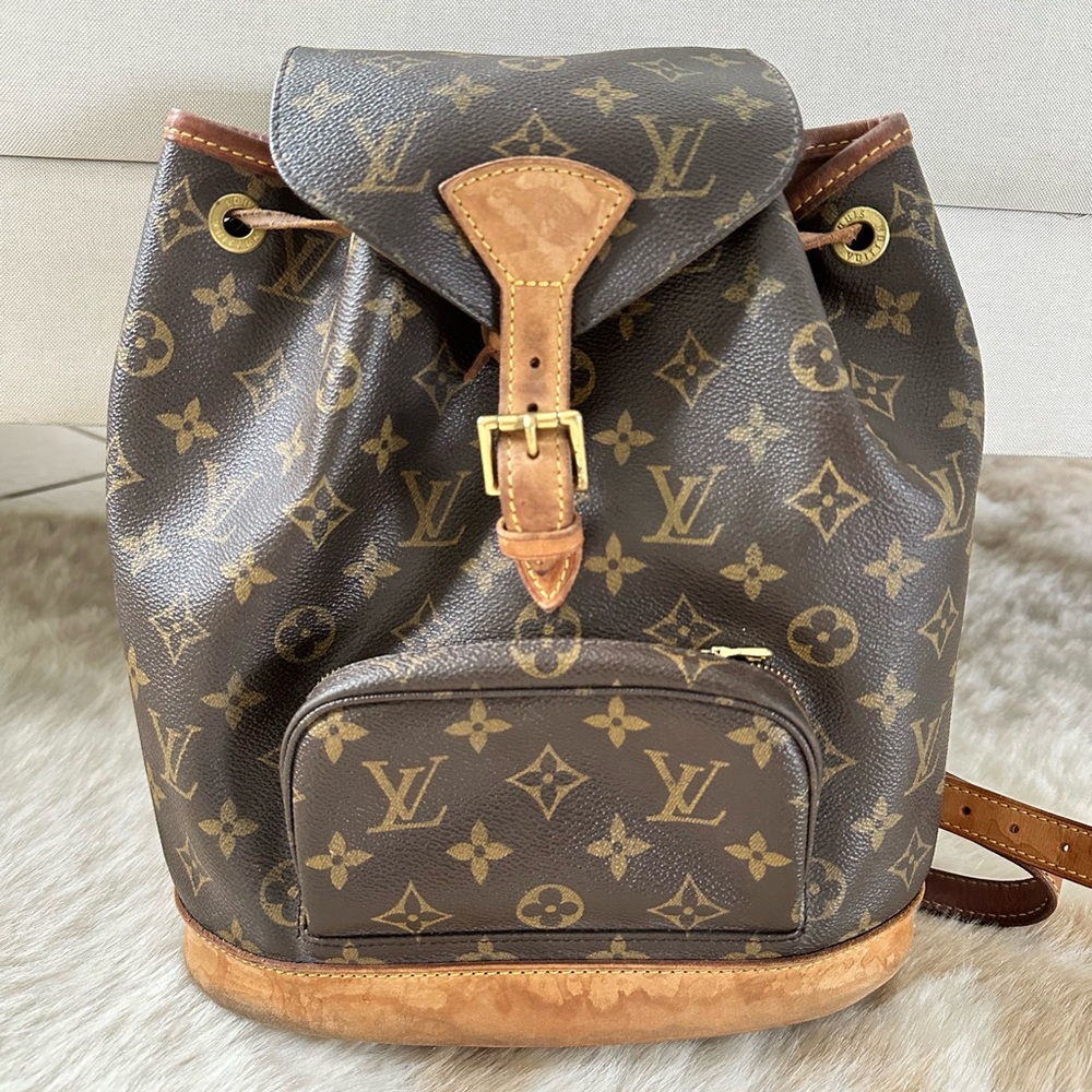 Authentic Louis Vuitton Monogram Canvas Montsouris Backpack